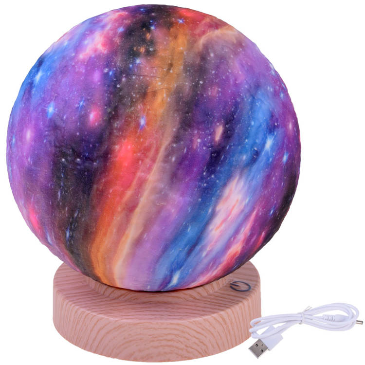 Lampa MOON 3D LED guľa kozmos 18cm USB ZA3825