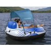 Nafukovací plavecký kruh Hydro-Force so strechou 123x123x51cm BESTWAY + sieťované dno + operadlo 43725