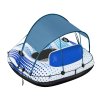 Nafukovací plavecký kruh Hydro-Force so strechou 123x123x51cm BESTWAY + sieťované dno + operadlo 43725