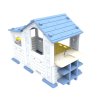 Veľký záhradný domček s predsieňou, šmýkačkou a umývadlom, modrá strecha ZOG.CHD-516