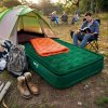 Dvojosobový nafukovací matrac NILS Camp NC2808 so vstavanou pumpou zelená 200x145x35 cm