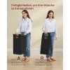 VASAGLE Kôš na bielizeň s 3 priehradkami, kolieskami a odnímateľnými vreckami BLH312B01