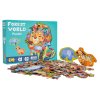 Sada puzzle džungle, 200 dielikov s 2 kartónovými zvieratkami pre deti od 6 rokov