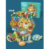 Sada puzzle džungle, 200 dielikov s 2 kartónovými zvieratkami pre deti od 6 rokov