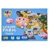 200-dielna sada puzzle farma s 2 kartónovými zvieratkami pre deti od 6 rokov