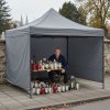 pol pl Namiot handlowy 3x3 m ogrodowy pawilon targowy ekspresowy na imprezy catering szary 36326 29