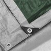 Ochranná plachta 6×8 m 130 g/m² – sivá / zelená Springos GA2185