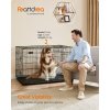Klietka pre psa FEANDREA, prepravka pre psa s 2 dvierkami, 122 x 74,5 x 80,5 cm, čierna PPD48BK