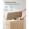 SONGMICS Bambusový kôš na bielizeň s vekom – 100 l, prírodný, LCB063N01