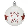 Vianočné gule, vianočné ozdoby na stromček, 30 kusov, nerozbitné, biele a červené Springos CA0987