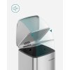 SONGMICS 30 l oceľový odpadkový kôš – metalická strieborná LTB593E01