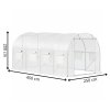 Springos Záhradný skleník / fóliovník 4 × 2,5 × 2 m GT0009 UV-4, 140 g/m²