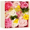 Krabička s 15 mydlovými kvetmi – elegantná kvetinová krabička Springos