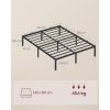 VASAGLE Rám postele 140 × 190 cm s kovovou základňou RMB133B01