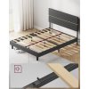 Rám manželskej postele VASAGLE pre matrac 140 x 200 cm, bridlicovo sivá RMB504G01