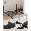 Rám manželskej postele VASAGLE 140 x 200 cm s oceľovými lamelami, sivá RMB974G01