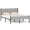 Rám manželskej postele VASAGLE 140 x 200 cm s oceľovými lamelami, sivá RMB974G01