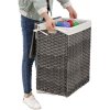 Ručne tkaný kôš na bielizeň 90 l SONGMICS LCB51WG