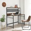 02 industrial design computer desk with book ledge
