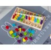 Drevené vzdelávacie počítadlo s číselnými blokmi ECOTOYS MB059