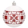 SPRINGOS Vianočné ozdoby, 30 ks, 7 cm, biela a červená, CA0150