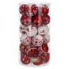SPRINGOS Vianočné ozdoby, 30 ks, 7 cm, biela a červená, CA0150