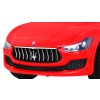 Detské auto Maserati Ghibli na batérie, červené + diaľkové ovládanie + pomalý štart + EVA + MP3, USB + LED