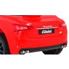 Detské auto Maserati Ghibli na batérie, červené + diaľkové ovládanie + pomalý štart + EVA + MP3, USB + LED