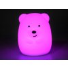 Medvedík silikónová LED nočná lampa + diaľkové ovládanie ZA3294