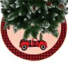 Vianočná podložka pod stromček 91 cm – červená s autíčkom CA0793