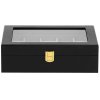 pol pl Szkatulka na zegarki 26 5x20x8 cm czarno szary organizer z 10 przegrodkami 32569 2