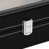 pol pl Szkatulka na zegarki 20 5x11x8 cm czarny ekoskora organizer z przegrodkami 32553 11