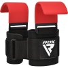 rdx w5 weight lifting hook straps red 2 1