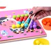 Montessori vzdelávacie puzzle s mozaikovými korálkami – drevené guľôčky ZA4438