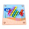 Montessori vzdelávacie puzzle s mozaikovými korálkami – drevené guľôčky ZA4438