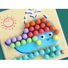Montessori vzdelávacie puzzle s mozaikovými korálkami – drevené guľôčky ZA4438