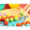 Montessori vzdelávacie puzzle s mozaikovými korálkami – drevené guľôčky ZA4438