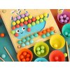 Montessori vzdelávacie puzzle s mozaikovými korálkami – drevené guľôčky ZA4438
