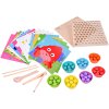 Montessori vzdelávacie puzzle s mozaikovými korálkami – drevené guľôčky ZA4438