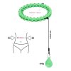 Masážna hula hoop obruč HMS HHW01 so závažím - zelená