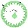 Masážna hula hoop obruč HMS HHW01 so závažím - zelená