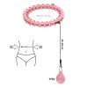 Masážna hula hoop obruč HMS HHW01 so závažím - ružová