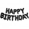 pol pm Balony na urodziny 46 szt dekoracje z napisem happy birthday zloty czarny srebrny 33364 5