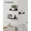 Sada nástenných políc SONGMICS LWS40BK