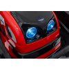 Červený detský elektrický traktorový bager 12V s diaľkovým ovládaním, pohyblivým ramenom a FM rádiom