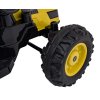 Batériový bager-traktor pre deti žltý + pohyblivé rameno lyžice + diaľkové ovládanie + pomalý štart + FM rádio + LED