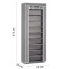 Textilný botník 58x28x175cm Massido MS-802 - sivý
