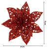 105060 ca0727 ozdoba swiateczna poinsettia 11x11 cm M1