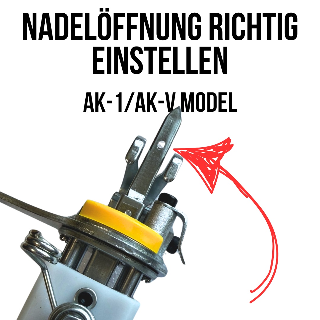 Nadelöffnung richtig einstellen bei Tufting Gun (AK-V & AK-1 Anleitung)