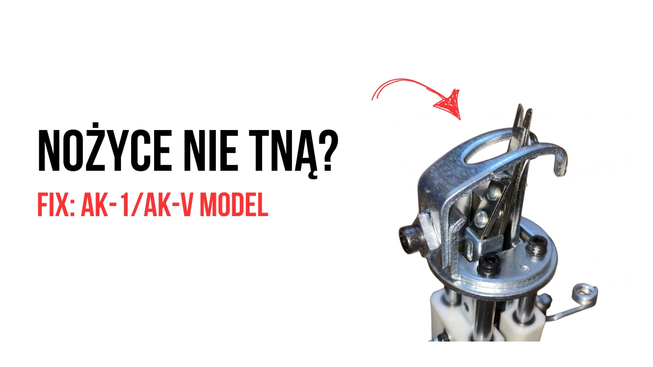 Pistolet do tuftingu nie przecina włóczki – regulacja nożyczek